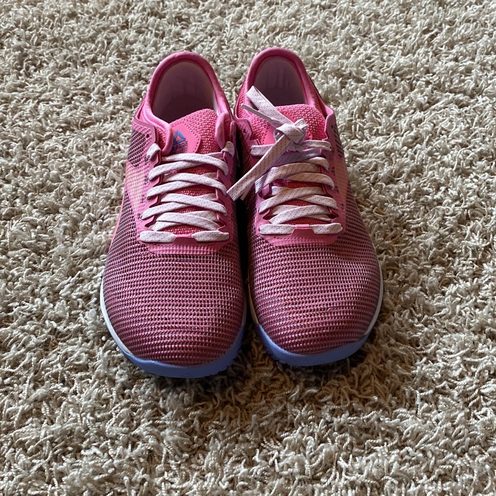 pink reebok crossfit shoes- accent blue - Picture 2 of 4